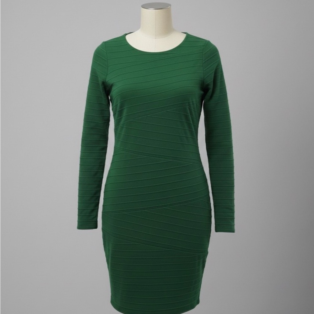 Gianni Bini Elegant Green Long Sleeve Dress